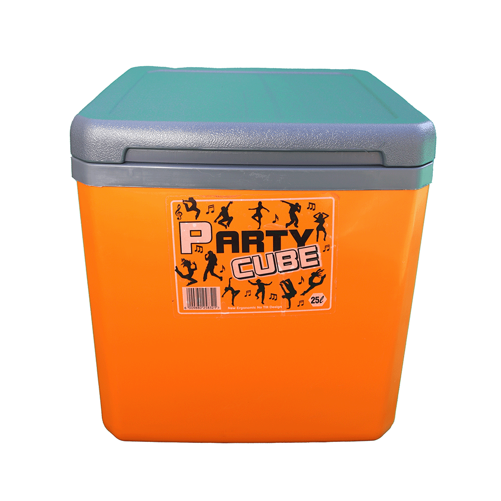 Party Cube Cooler Box 25L Orange